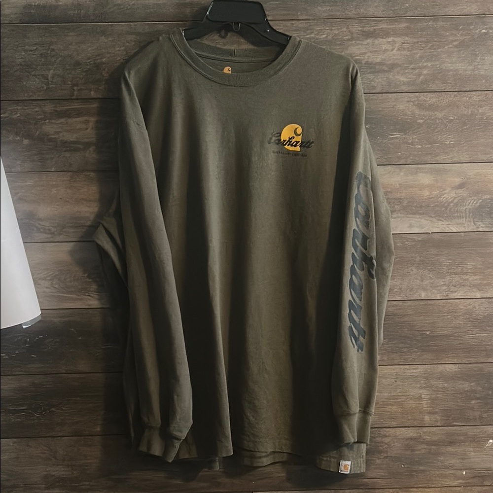 Carhartt Men's Long Sleeve Shirt in Olive